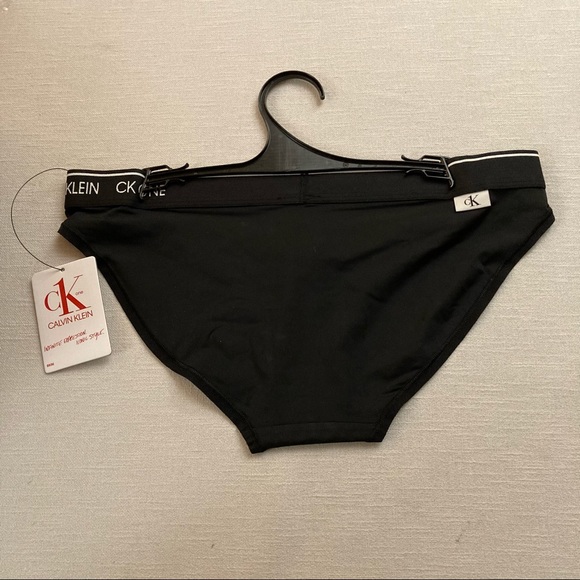 Calvin Klein CK One Micro Microfiber Bikini Panty Black Logo Waistband Small $20 - Picture 11 of 15